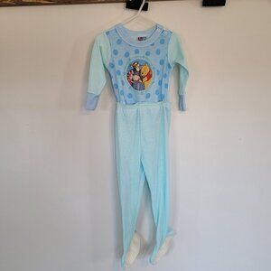 Vtg Winnie the pooh & friends 1980s feet pajamas 18 Months Toddler Baby Boy Snap